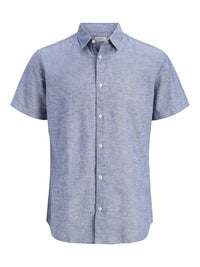 Moss Sunny Linskjorte SS - Faded Denim JJ Rebel