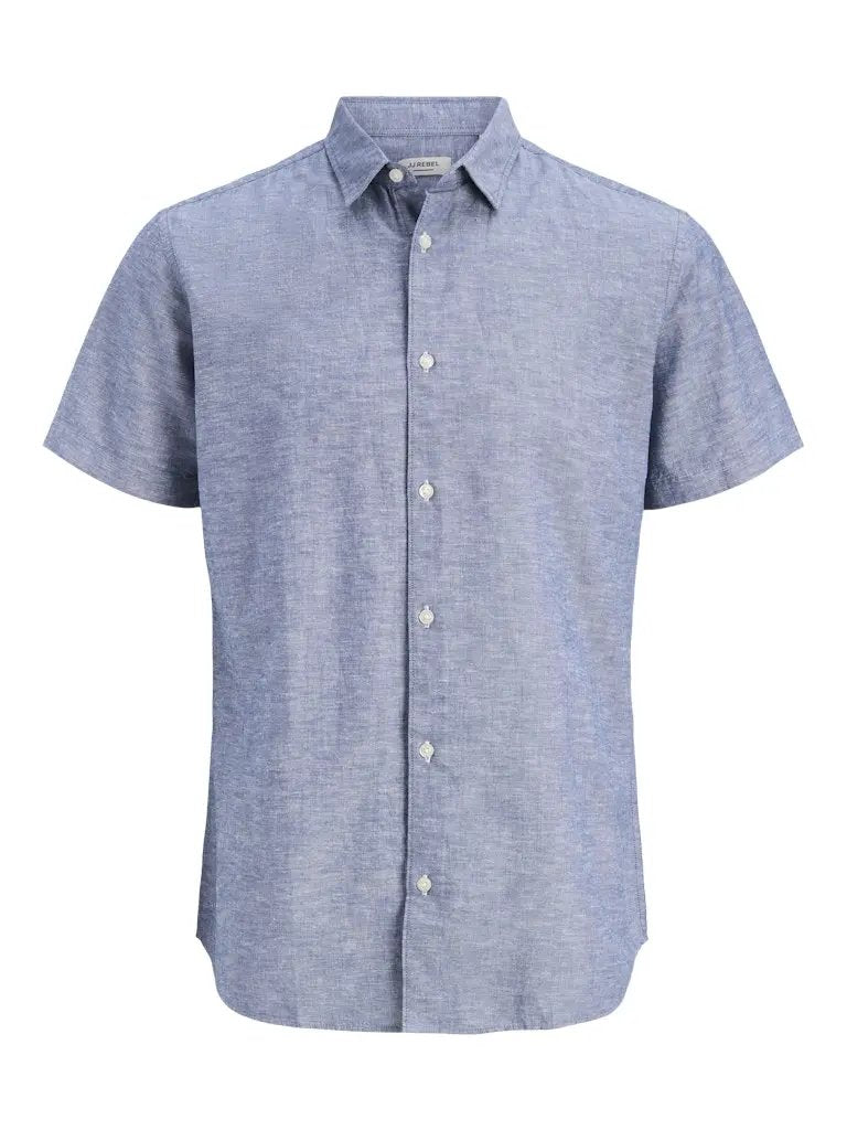 Moss Sunny Linskjorte SS - Faded Denim JJ Rebel