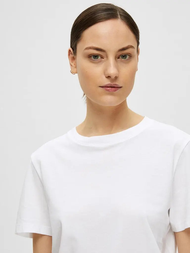 Myessential T-Skjorte - Bright White Selected Femme