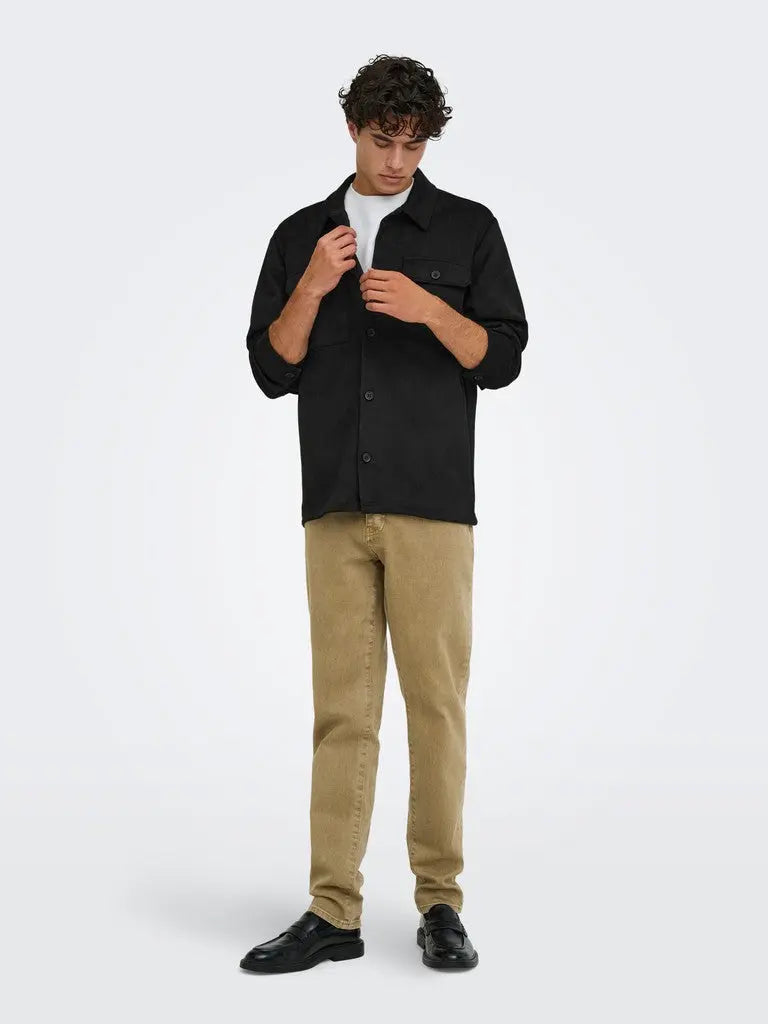 Nate Moleskin Overshirt - Black Only & Sons
