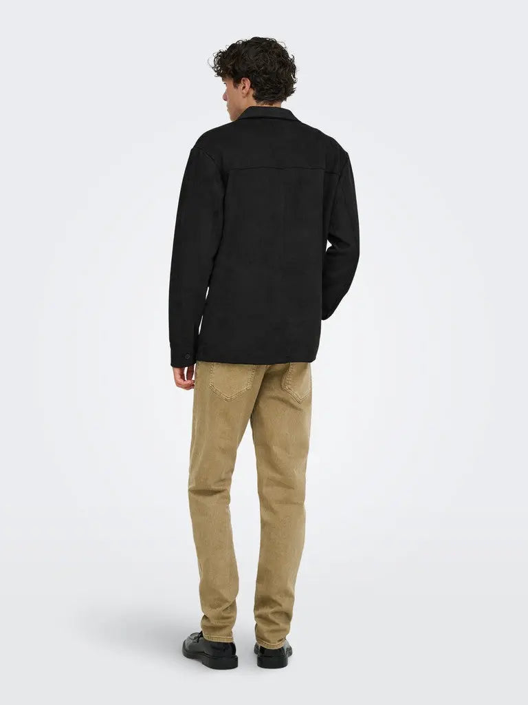 Nate Moleskin Overshirt - Black Only & Sons
