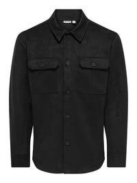 Nate Moleskin Overshirt - Black Only & Sons