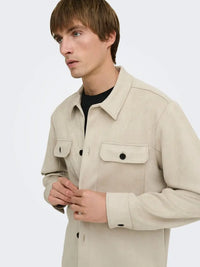 Nate Moleskin Overshirt - Silver Lining Only & Sons