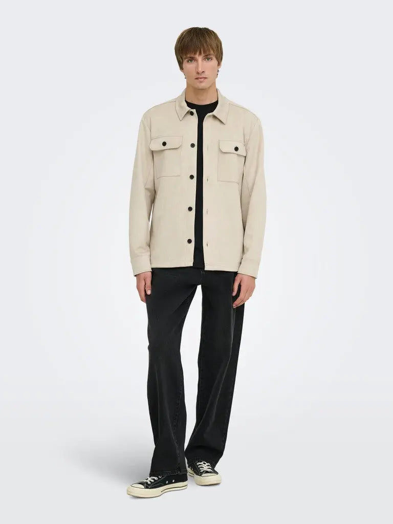 Nate Moleskin Overshirt - Silver Lining Only & Sons