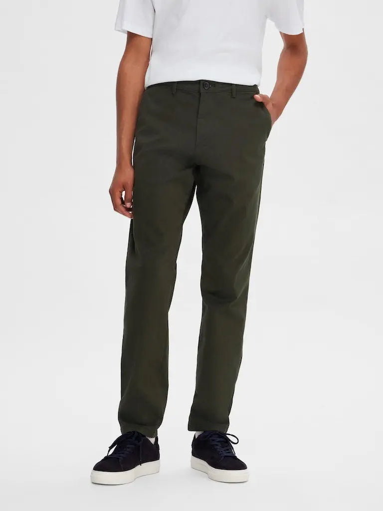 New Miles Flex Chinos 175 - Forest Night Selected Homme