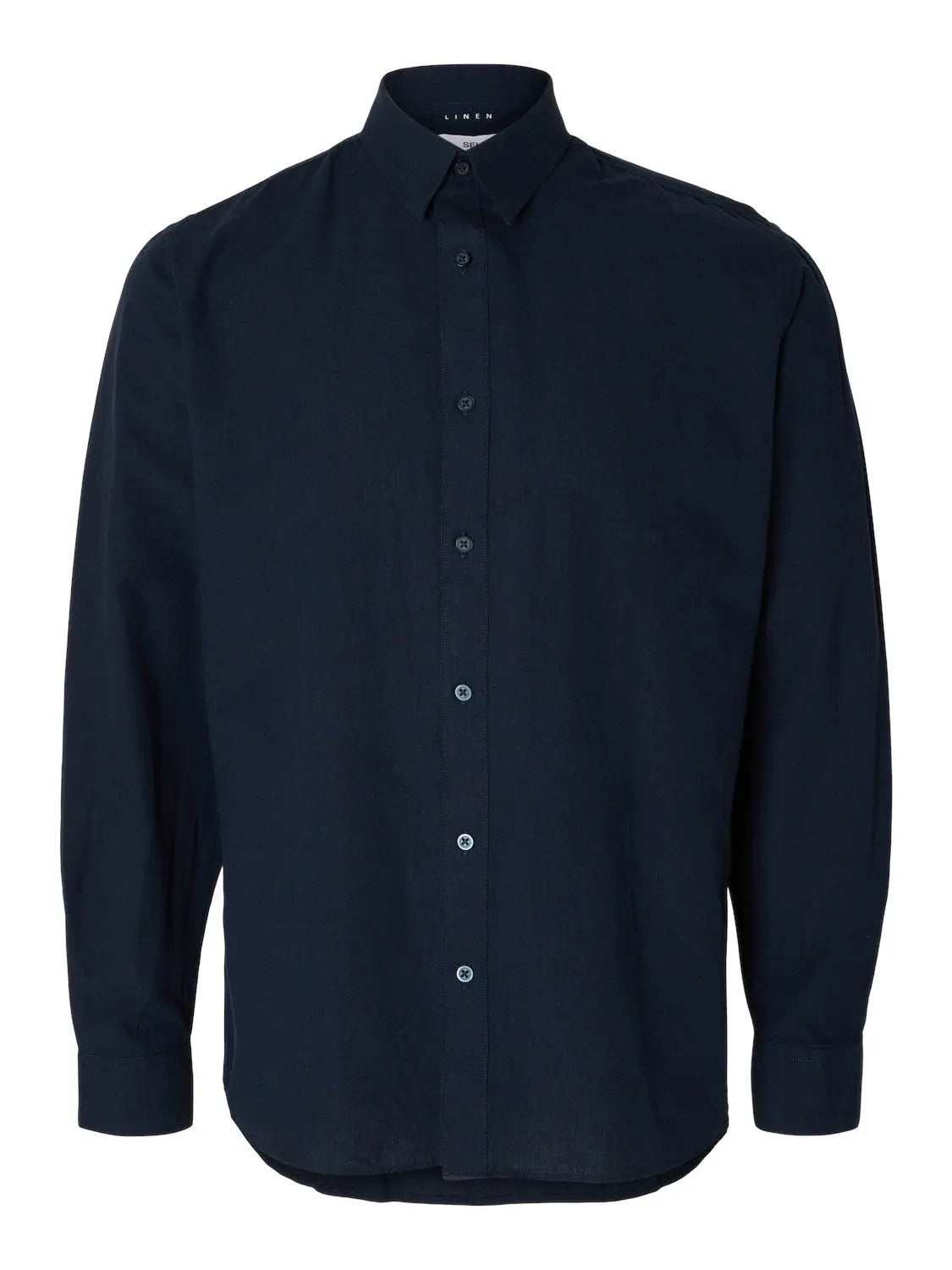 New Slim Linskjorte - Sky Captain Selected Homme