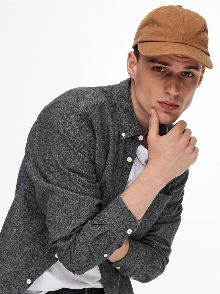 Niko Melange Skjorte - Black Only & Sons