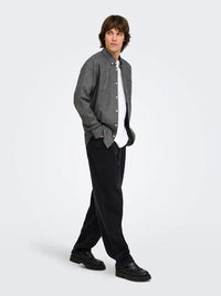 Niko Melange Skjorte - Black Only & Sons