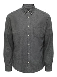 Niko Melange Skjorte - Black Only & Sons