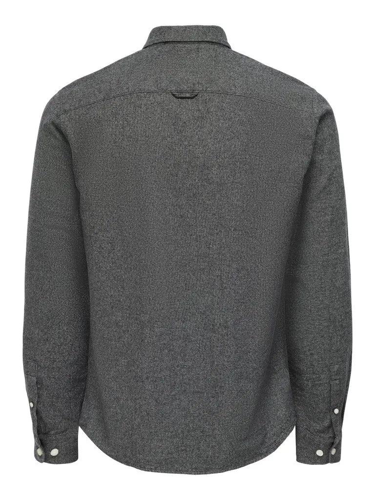 Niko Melange Skjorte - Black Only & Sons