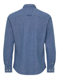 Niko Melange Skjorte - Dress Blues Only & Sons