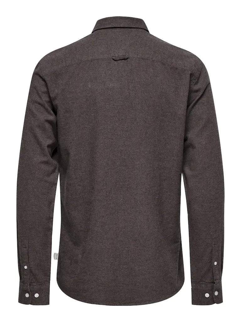 Niko Melange Skjorte - Port Royale Only & Sons