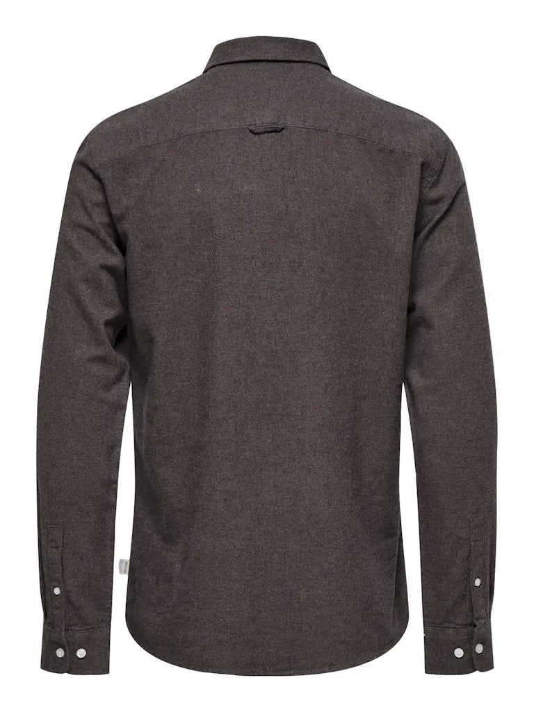 Niko Melange Skjorte - Port Royale Only & Sons