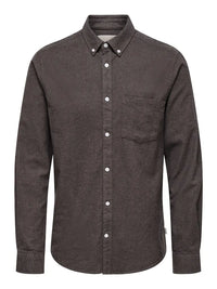 Niko Melange Skjorte - Port Royale Only & Sons