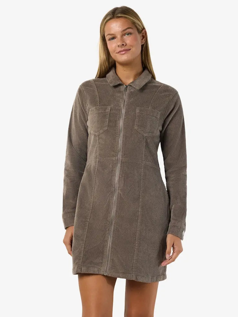 Nise Kordfløyelskjole - Morel Noisy May