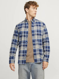 Norris Check Flannel  Skjorte - Night Sky Jack&Jones