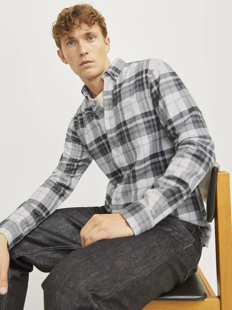 Norris Flanellskjorte - Charcoal Gray Jack&Jones