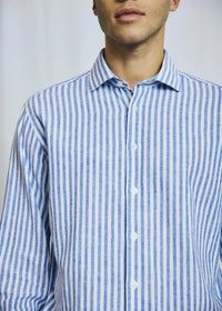 O'Sullivan Linskjorte - Blue/White Bruun & Stengade
