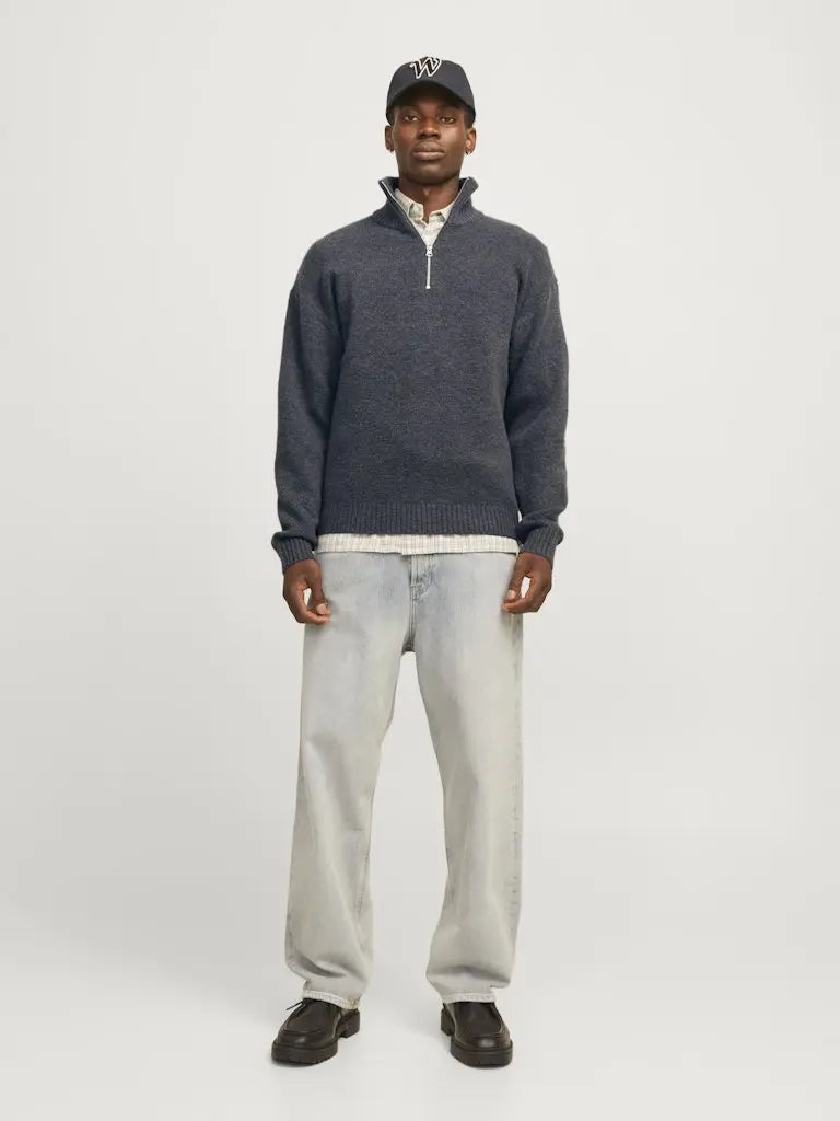 Ollie Genser Half Zip - Iron Gate Jack&Jones