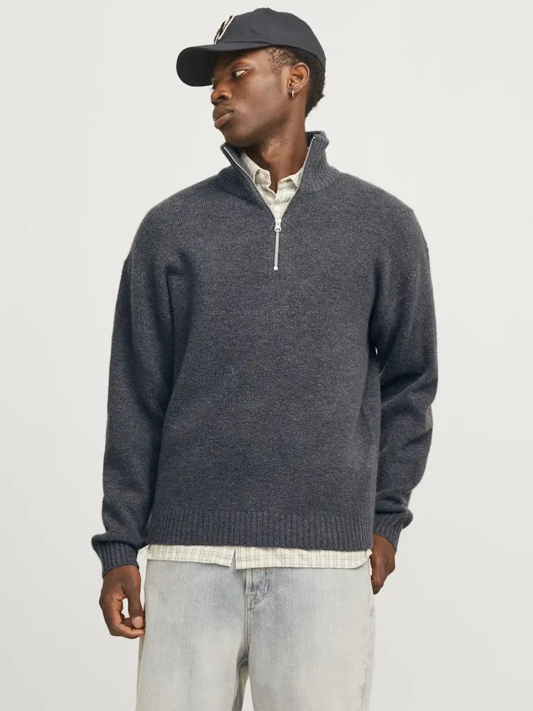 Ollie Genser Half Zip - Iron Gate Jack&Jones