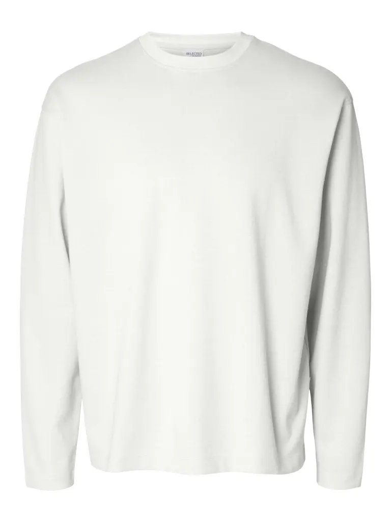 Oscar Loose Longsleeve - Bright White Selected Homme