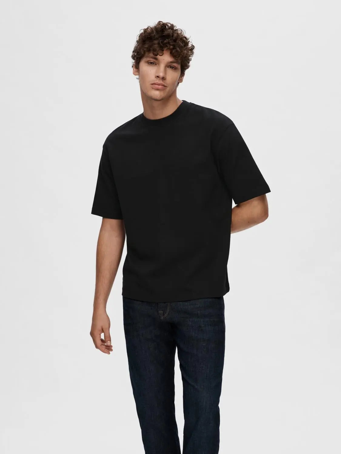 Oscar Loose T-Skjorte - Black Selected Homme