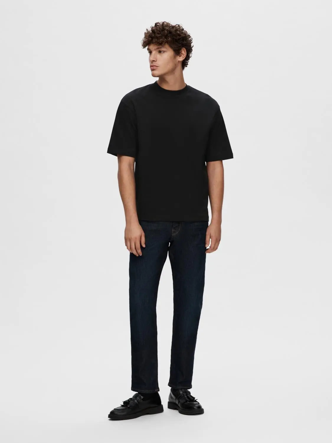 Oscar Loose T-Skjorte - Black Selected Homme