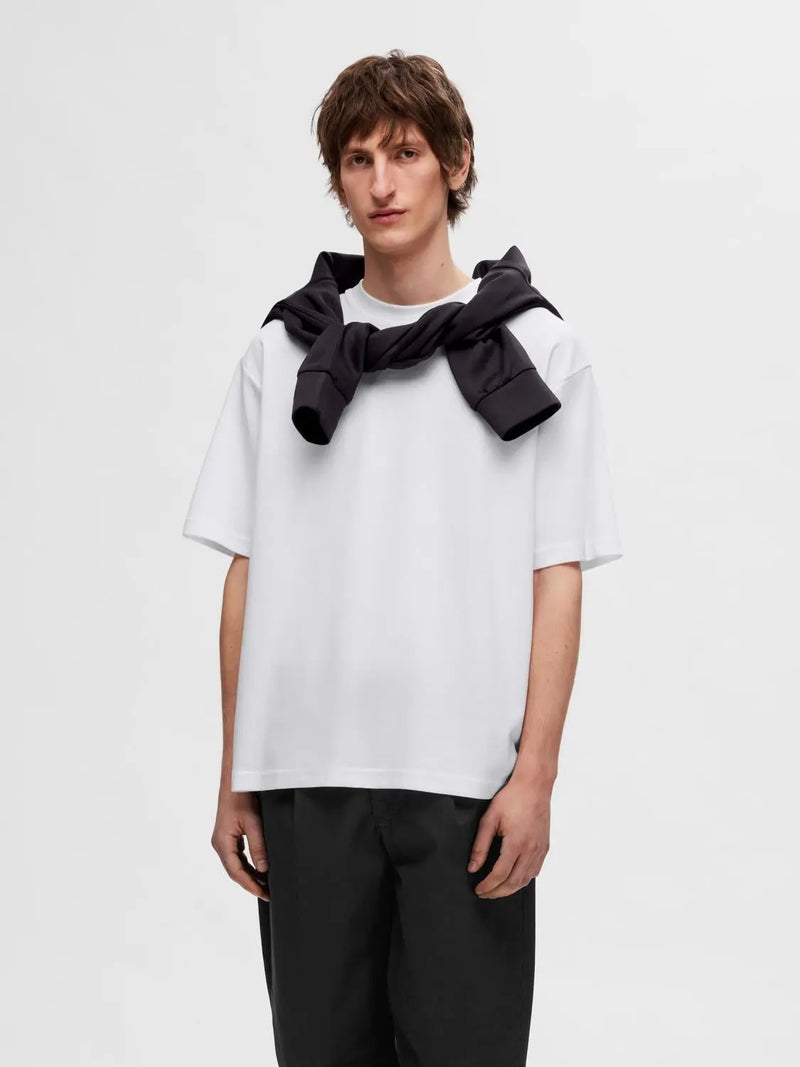 Oscar Loose T-Skjorte - Bright White Selected Homme