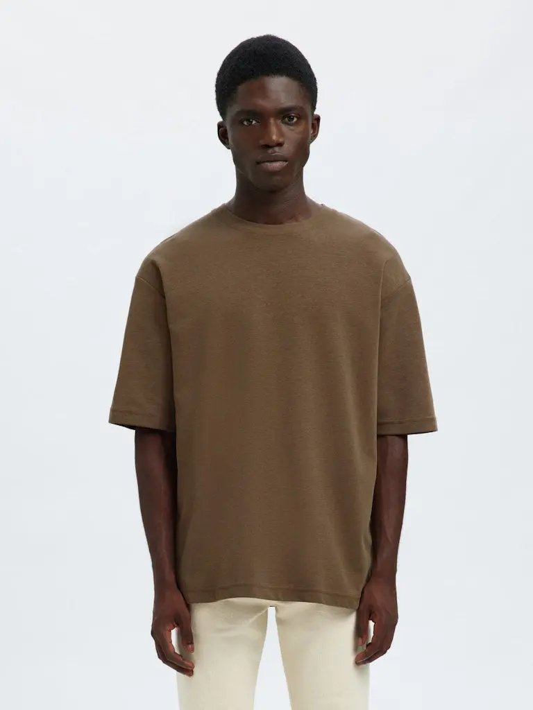 Oscar Loose T-Skjorte - Chocolate Chip Selected Homme