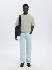 Oscar Loose T-Skjorte - Light Grey Melange Selected Homme