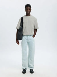 Oscar Loose T-Skjorte - Light Grey Melange Selected Homme