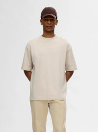 Oscar Loose T-Skjorte - Oatmeal Selected Homme