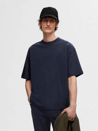 Oscar Loose T-Skjorte - Sky Captain Selected Homme