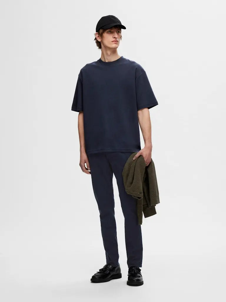 Oscar Loose T-Skjorte - Sky Captain Selected Homme