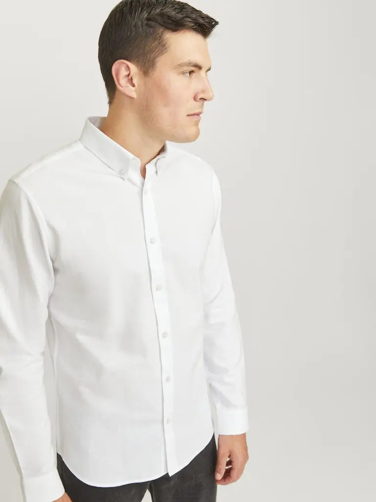 Oscar Oxford Skjorte - White JJ Rebel