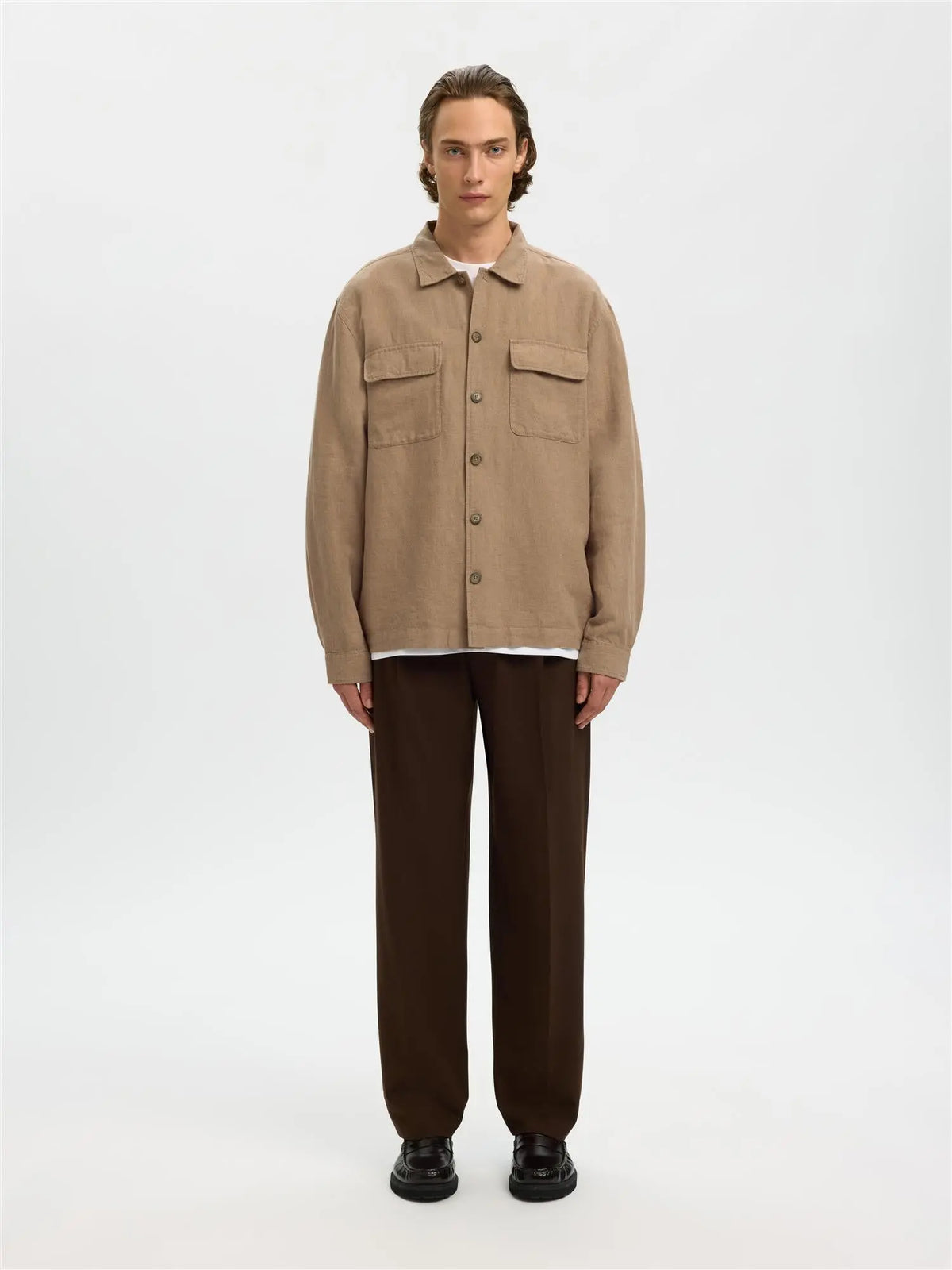 Otto Leroy Lin Overshirt - Caribou Selected Homme