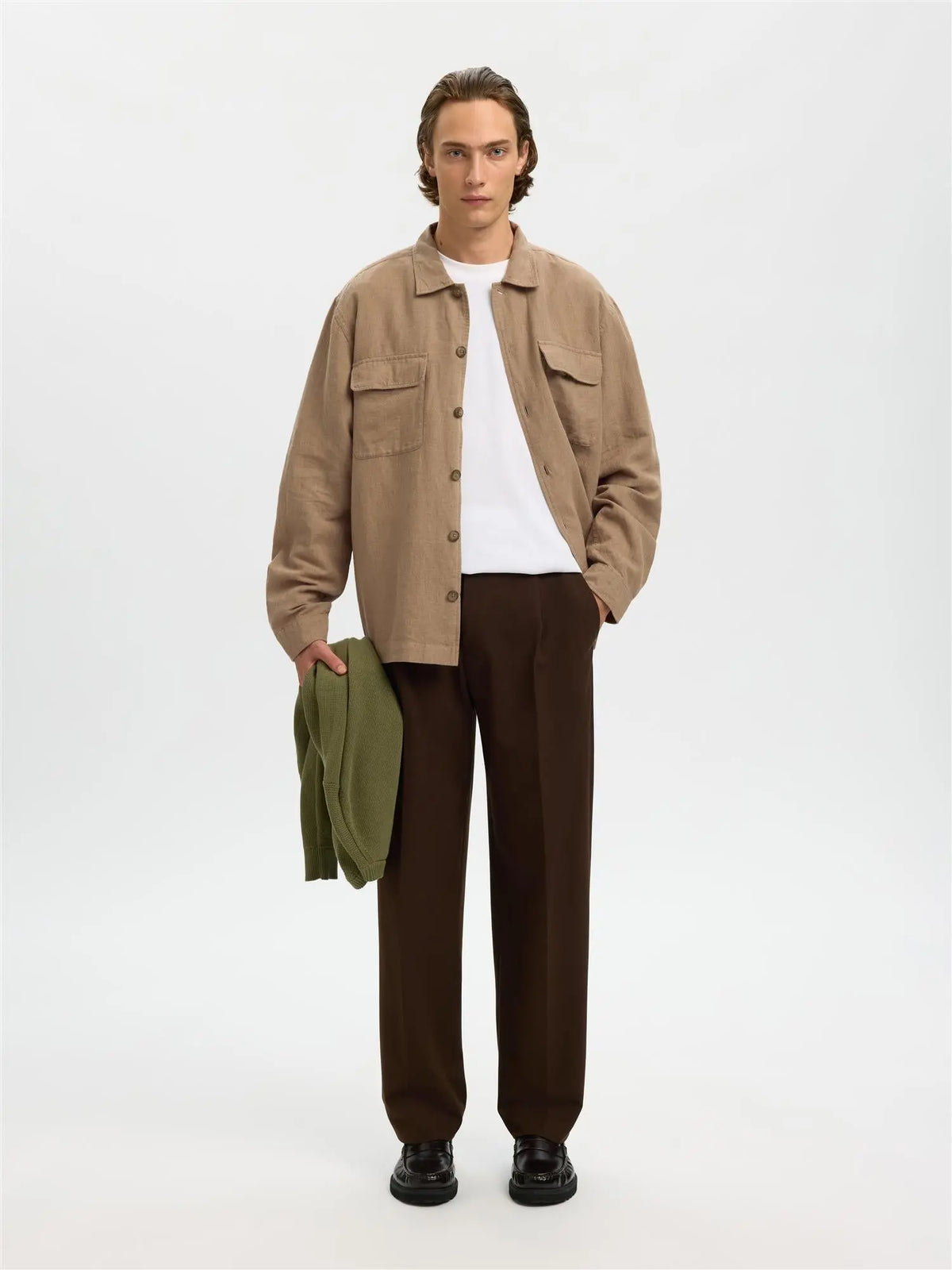 Otto Leroy Lin Overshirt - Caribou Selected Homme