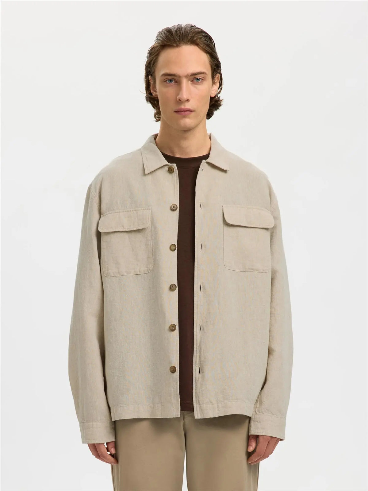 Otto Leroy Lin Overshirt - Pure Cashmere Selected Homme