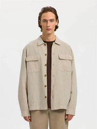Otto Leroy Lin Overshirt - Pure Cashmere Selected Homme