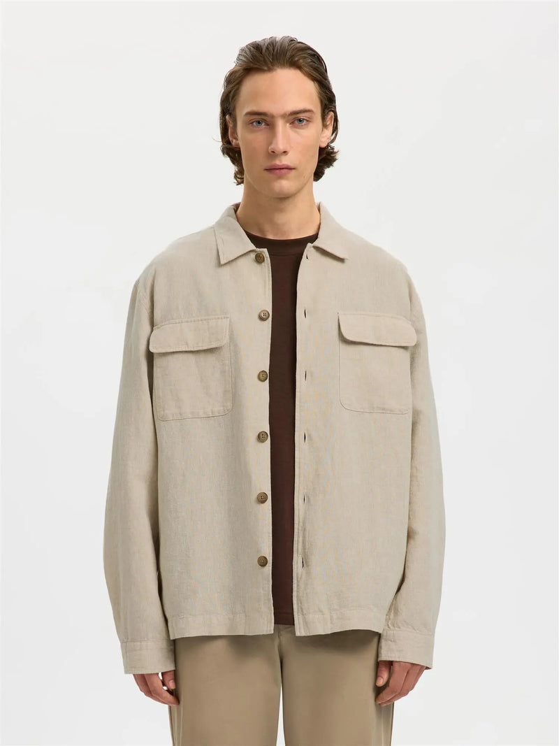 Otto Leroy Lin Overshirt - Pure Cashmere Selected Homme
