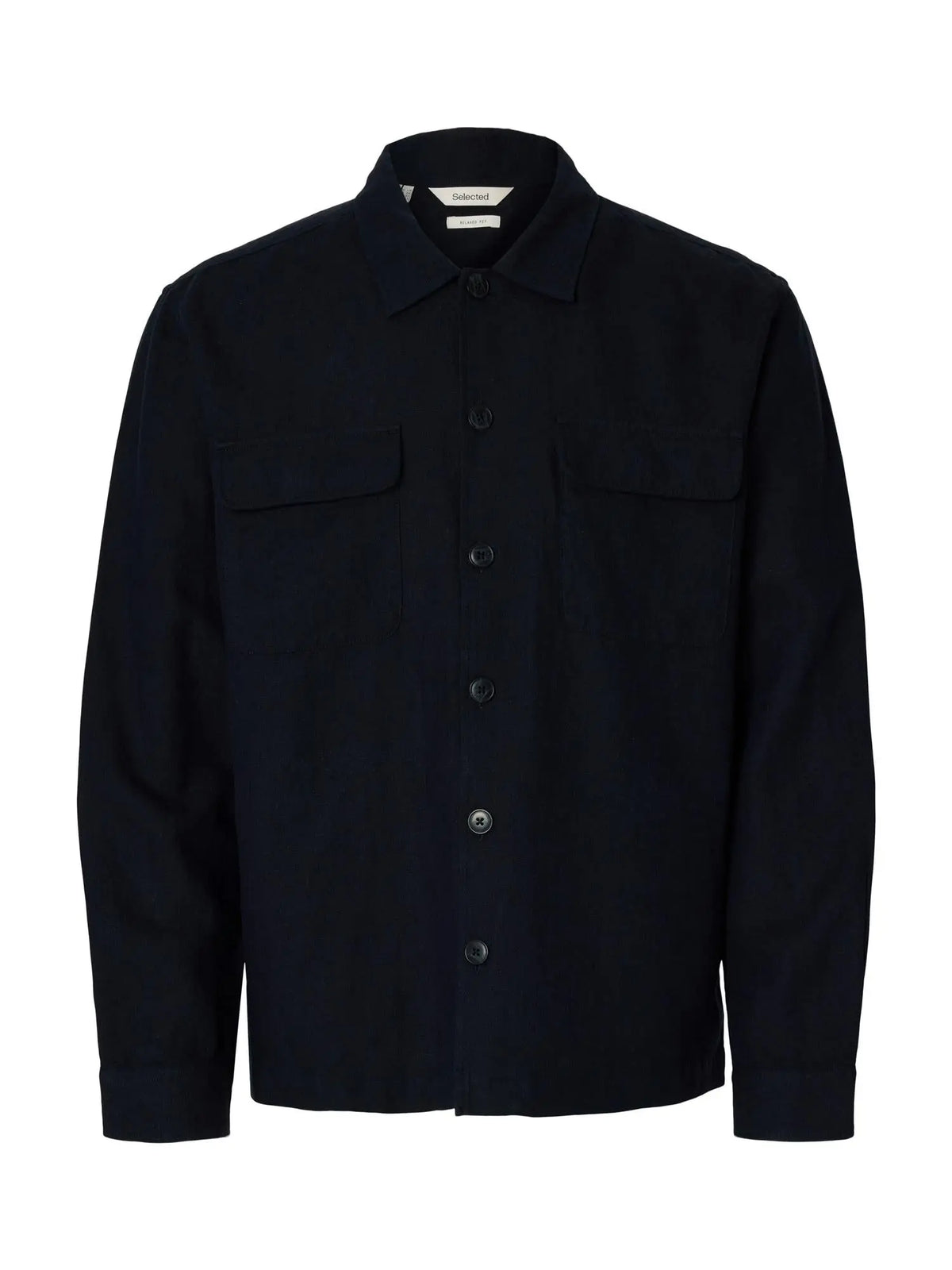 Otto Leroy Lin Overshirt - Sky Captain Selected Homme