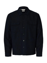 Otto Leroy Lin Overshirt - Sky Captain Selected Homme