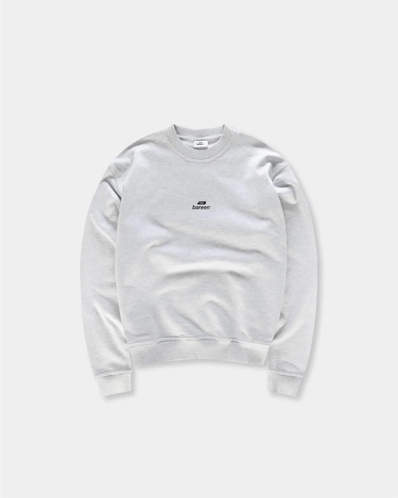 Oversized Crewneck Logo Genser - Cloudy Grey Bareen