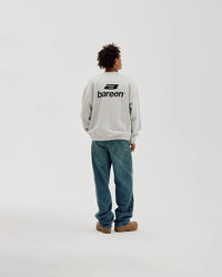 Oversized Crewneck Logo Genser - Cloudy Grey Bareen
