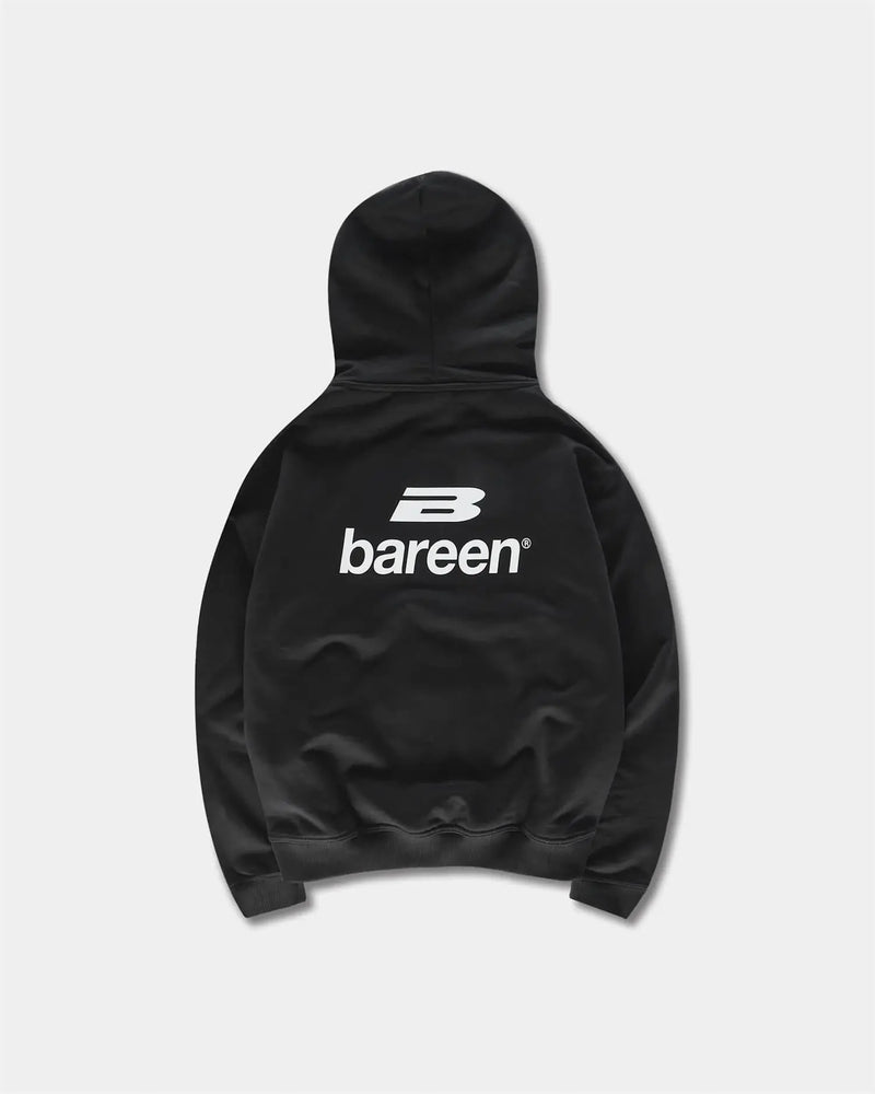 Oversized Logo Hoodie - Black Bareen