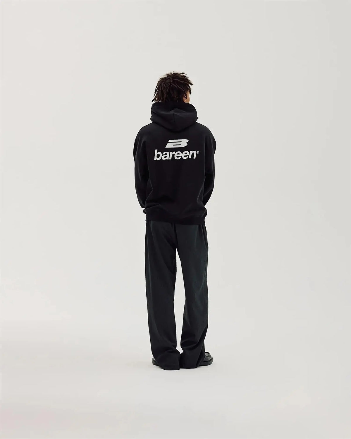 Oversized Logo Hoodie - Black Bareen
