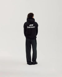 Oversized Logo Hoodie - Black Bareen
