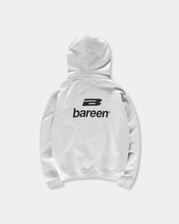 Oversized Logo Hoodie - Cloudy Grey Bareen