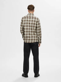 Owen Regular Flanellskjorte - Asphalt Checks Selected Homme