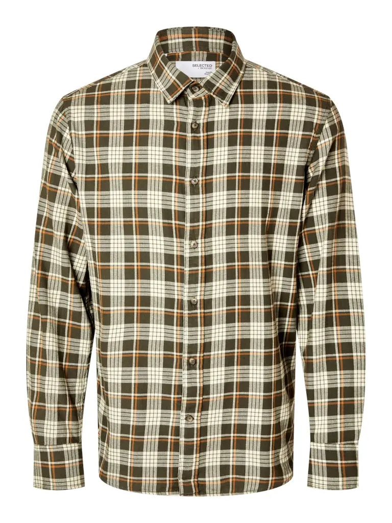 Owen Regular Flanellskjorte - Forest Night Checks Selected Homme